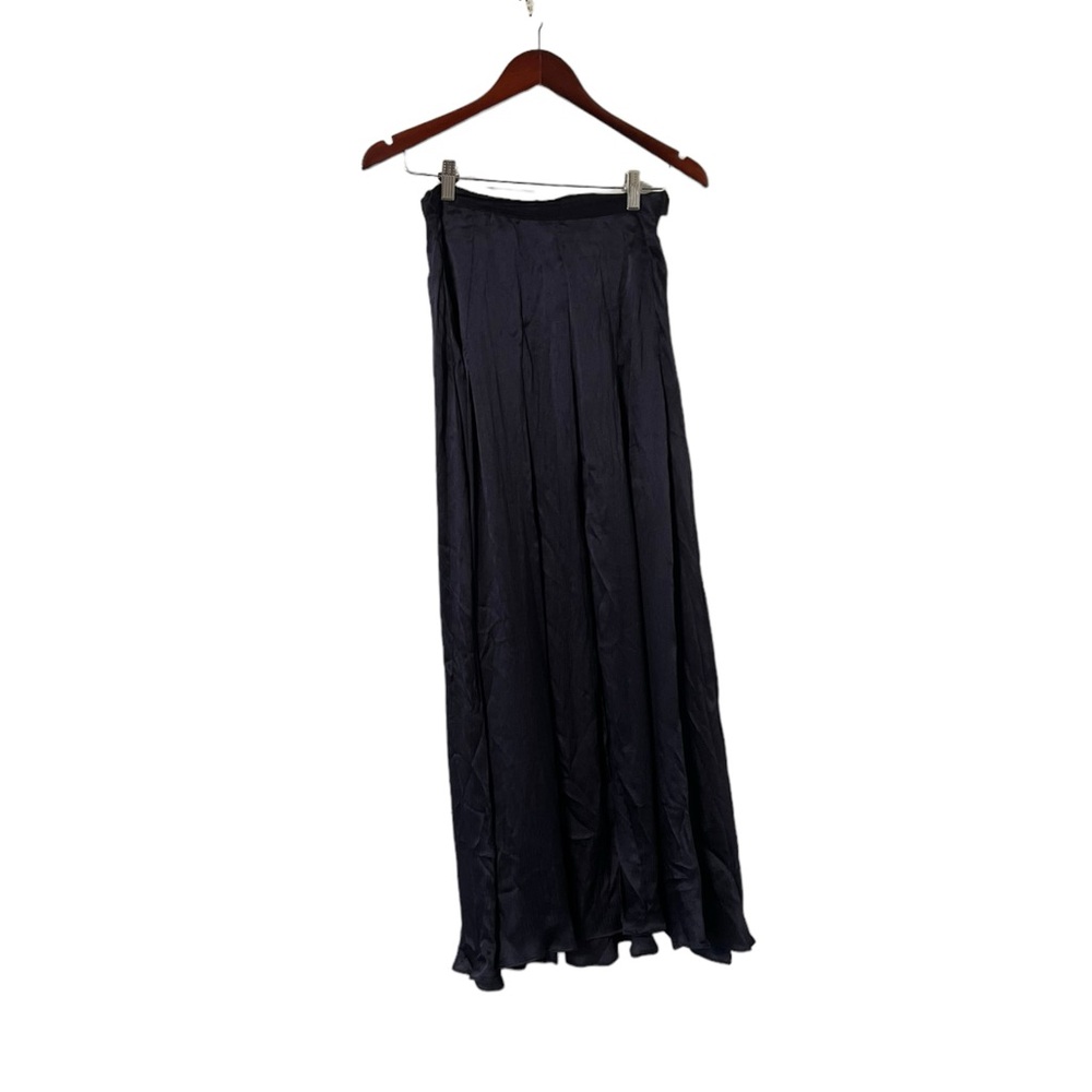 L’AGENCE Navy Pleated Slit Maxi Skirt - Picture 4 of 10